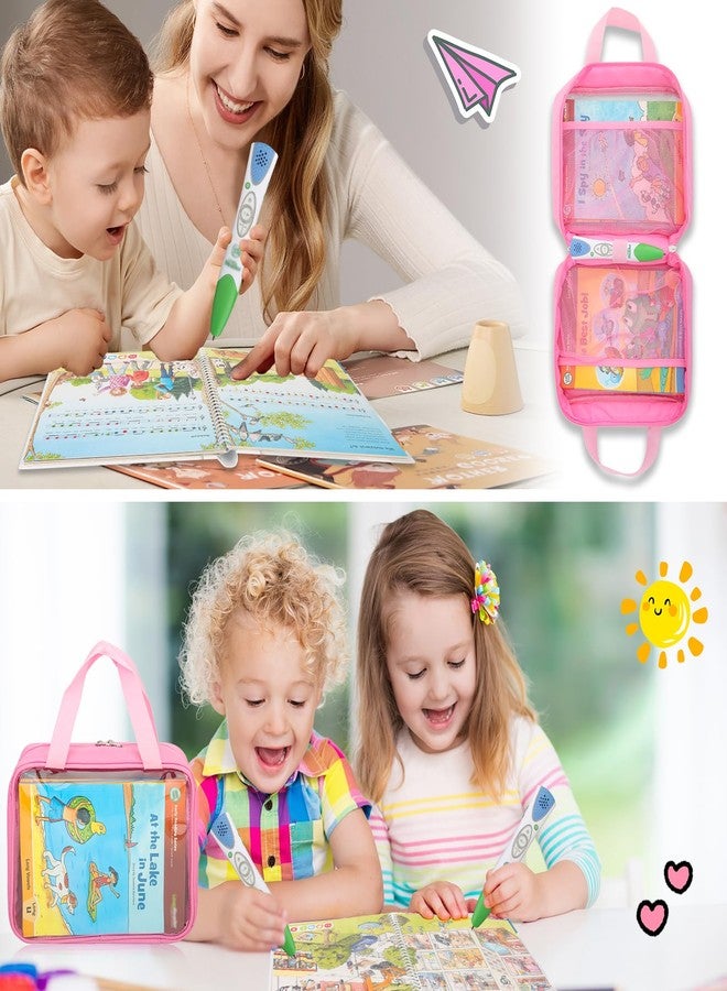 Taladad Carrying Case for Leapfrog LeapReader Reading and Writing System Leapfrog LeapReader,Portable Storage Bag with Handle (Pink) - Image 3